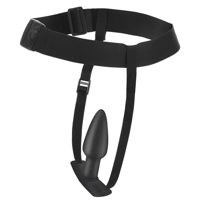 Male Sex Toys Master Series BumTastic 28X Silicone Anal Plug with Comfort Harness and Remote Control