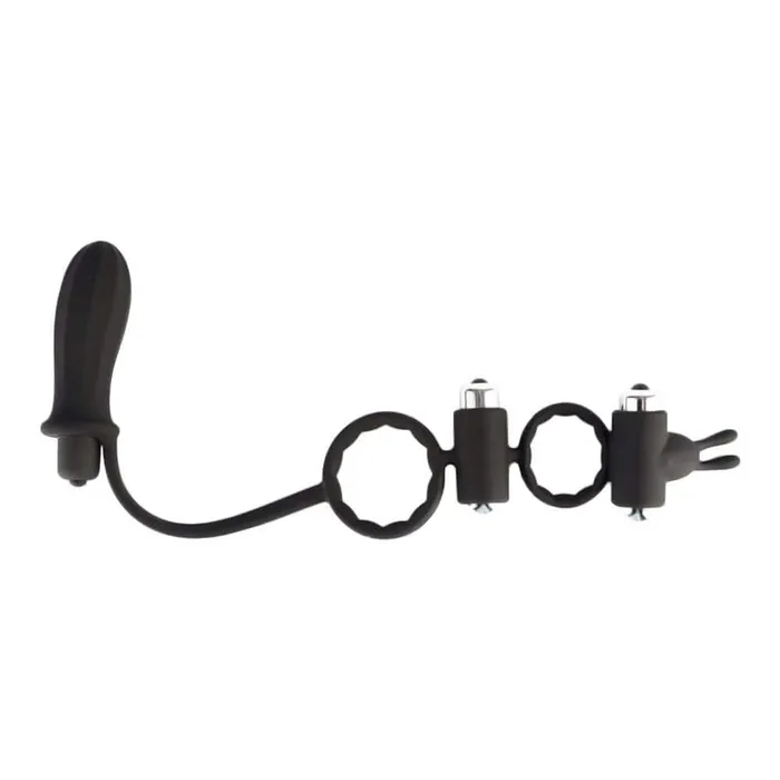 Pure Delight Cock Vibrating Ring With Anal Stimulator Lovegasm Male Sex Toys