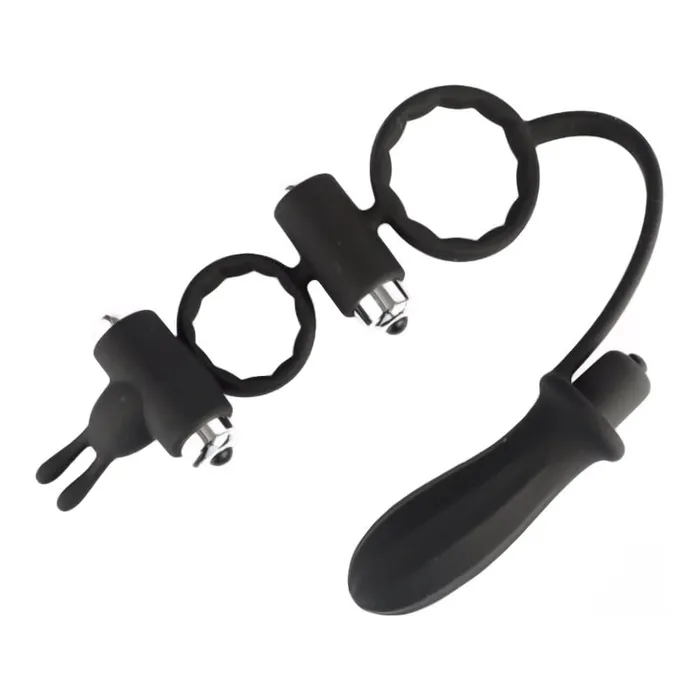 Pure Delight Cock Vibrating Ring With Anal Stimulator Lovegasm Male Sex Toys