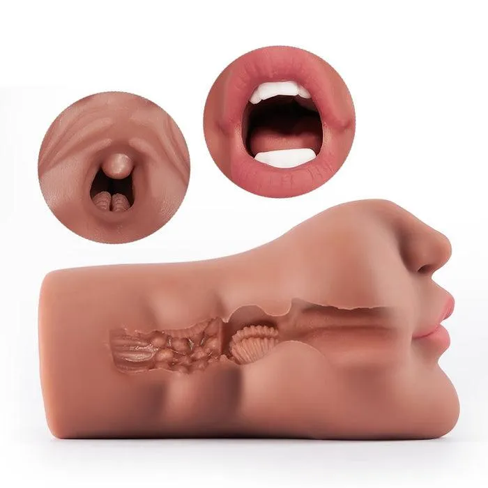 63Inch Tanned Mouth Blowjob Male Masturbator Stroker propinkup Male Sex Toys