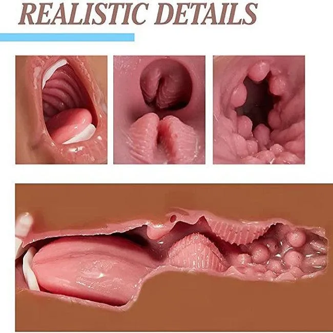63Inch Tanned Mouth Blowjob Male Masturbator Stroker propinkup Male Sex Toys