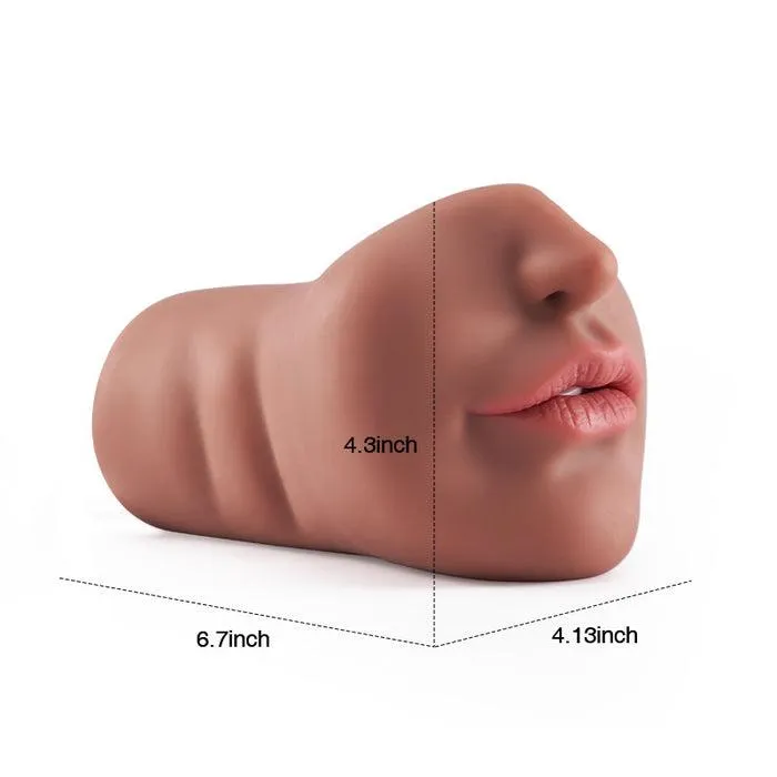 63Inch Tanned Mouth Blowjob Male Masturbator Stroker propinkup Male Sex Toys