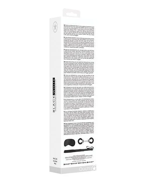 Anal Shots America LLC Shots Ouch Black White Introductory Bondage Kit 1 Black