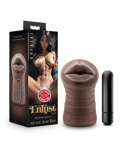 Blush Novelties Vibrators Blush EnLust Mouth Stroker wVibrating Bullet Krystal Blush Novelties Vibrators Blush EnLust Mouth Stroker wVibrating Bullet Krystal