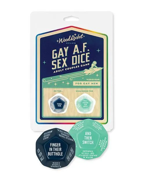 Couples Wood Rocket LLC Wood Rocket Gay AF Gay Men Couples Sex Dice Game Blue Couples Wood Rocket LLC Wood Rocket Gay AF Gay Men Couples Sex Dice Game Blue