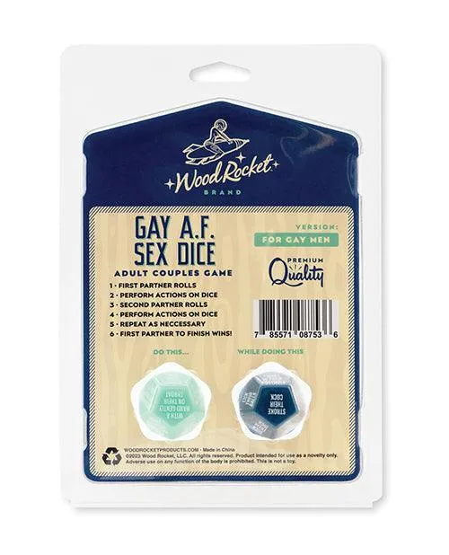 Couples Wood Rocket LLC Wood Rocket Gay AF Gay Men Couples Sex Dice Game Blue Couples Wood Rocket LLC Wood Rocket Gay AF Gay Men Couples Sex Dice Game Blue
