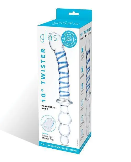 Glas 10 Twister Dual Ended Dildo Blue Electric Eel INC Dildos