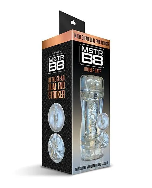 Global Novelties LLC Dildos MSTR B8 Double Date In the Clear Dual End Stroker Global Novelties LLC Dildos MSTR B8 Double Date In the Clear Dual End Stroker
