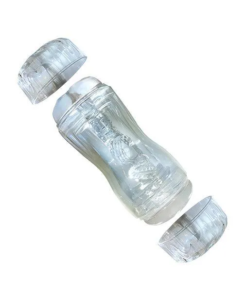 Global Novelties LLC Dildos MSTR B8 Double Date In the Clear Dual End Stroker Global Novelties LLC Dildos MSTR B8 Double Date In the Clear Dual End Stroker