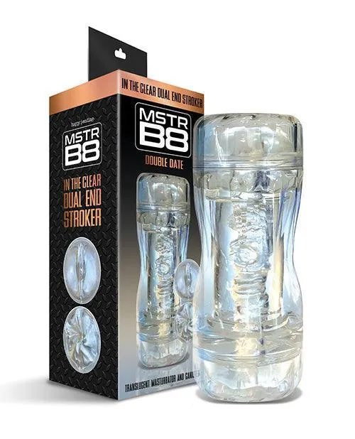 Global Novelties LLC Dildos MSTR B8 Double Date In the Clear Dual End Stroker Global Novelties LLC Dildos MSTR B8 Double Date In the Clear Dual End Stroker