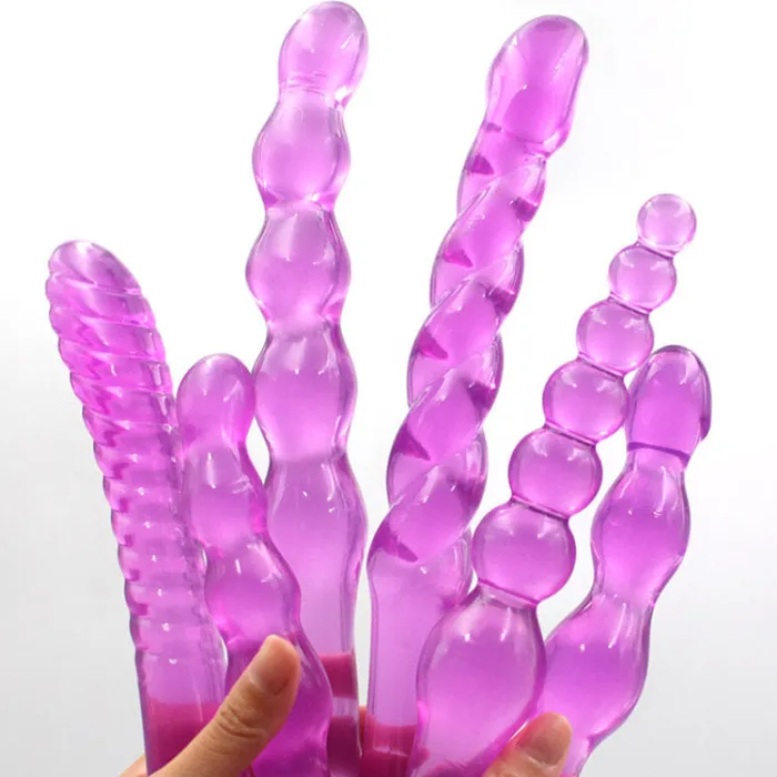 Javtoys Dildos QY Purple Elastic Jelly Dildo 1