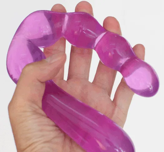 Javtoys Dildos QY Purple Elastic Jelly Dildo 1