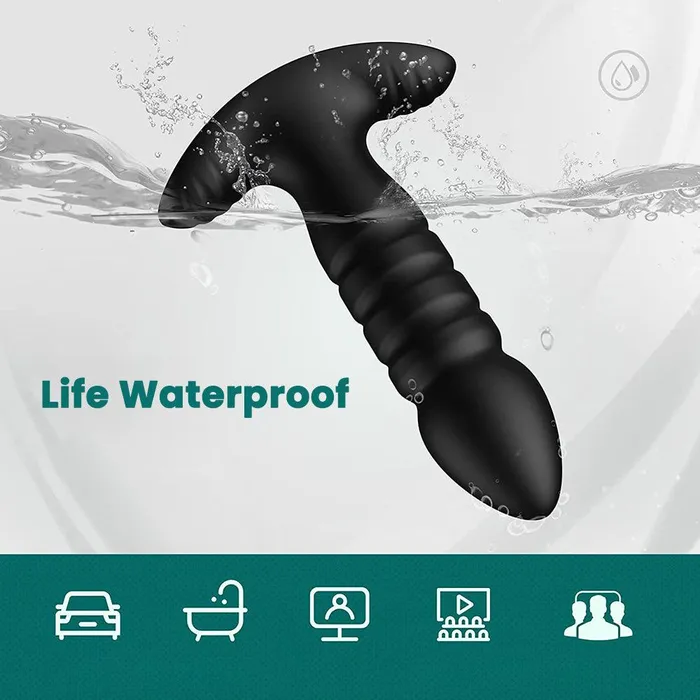 propinkup Male Sex Toys 7 Thrusting Vibrating Modes App Control Anal Plug Vibrator Prostate Massager