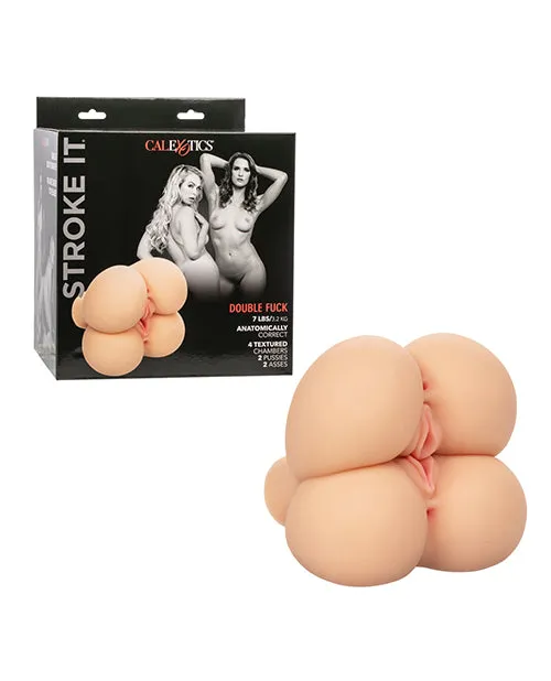 Stroke It Double Fuck Ivory California Exotic Novelties Dildos