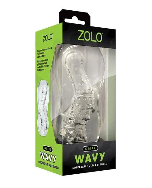 Xgen Male Sex Toys Zolo Gripz Wavy Stroker Clear