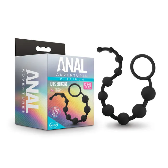 Blush Novelties Male Sex Toys Anal Adventures Platinum 10 Anal Beads