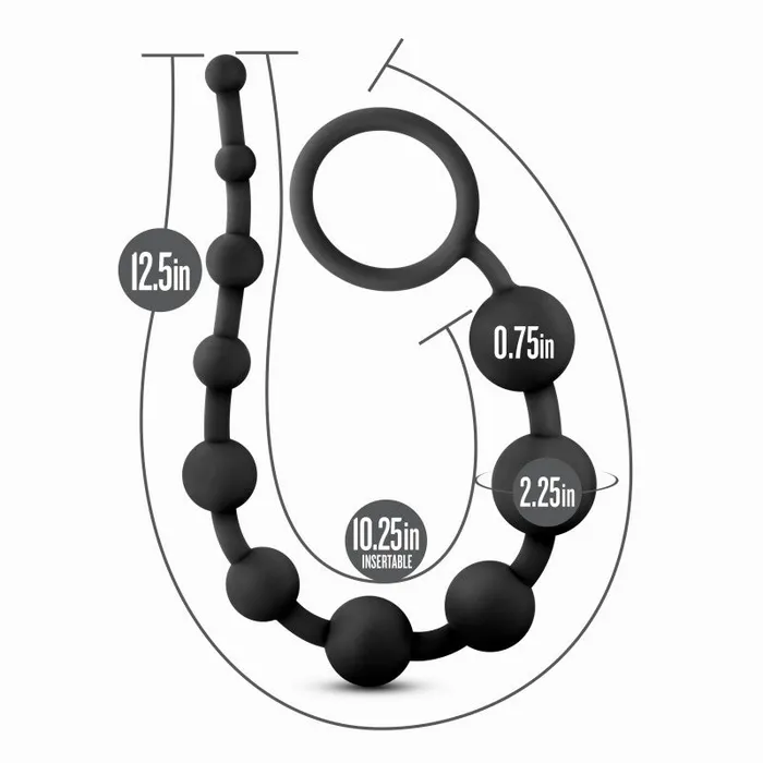 Blush Novelties Male Sex Toys Anal Adventures Platinum 10 Anal Beads