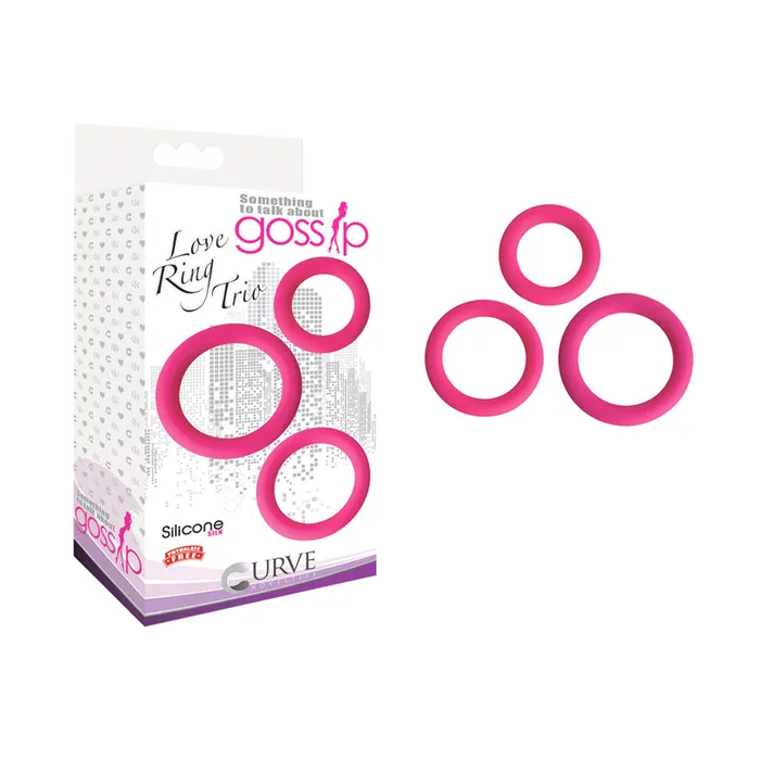 Curve Toys Gossip Love Ring Trio Silicone Cockring 3Pack Magenta Curve Novelties Dildos Curve Toys Gossip Love Ring Trio Silicone Cockring 3Pack Magenta Curve Novelties Dildos