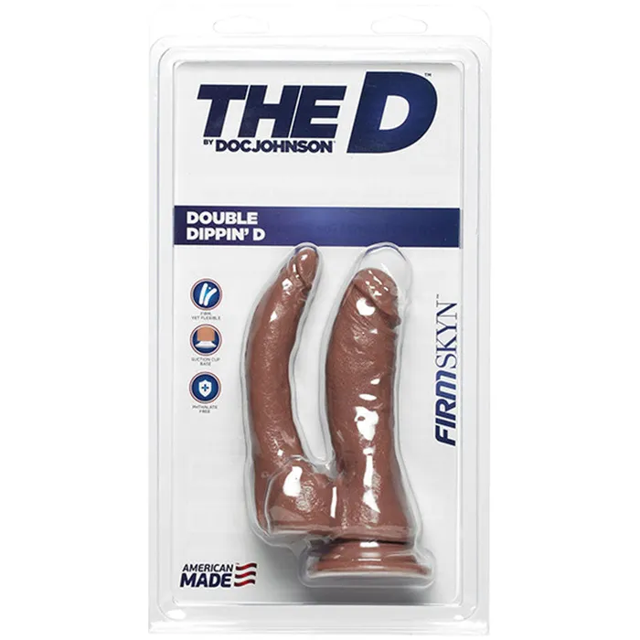 Doc Johnson The D Double Dippin FIRMSKYN Caramel Dildos