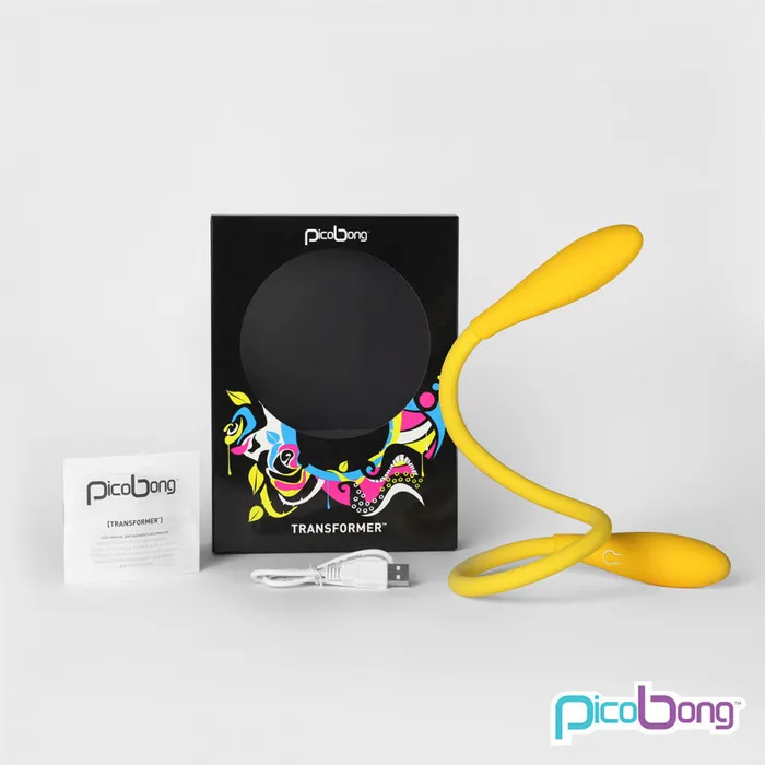 Double Ended PicoBong Transformer Vibrator Black Color Entrenue Female Sex Toys