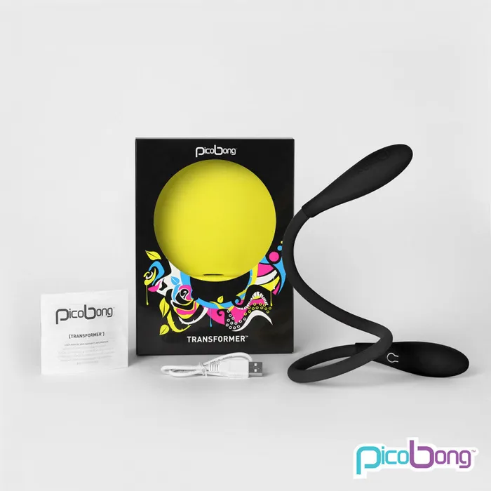 Double Ended PicoBong Transformer Vibrator Black Color Entrenue Female Sex Toys