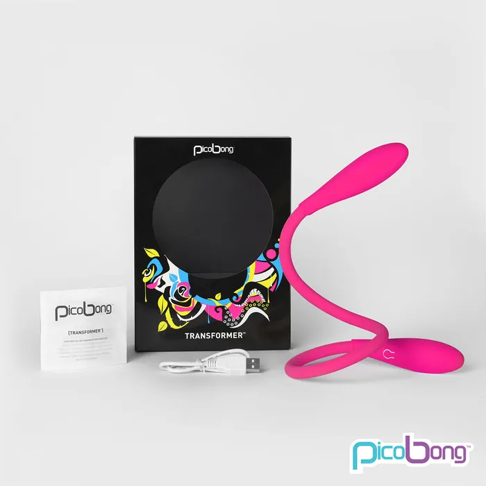 Double Ended PicoBong Transformer Vibrator Black Color Entrenue Female Sex Toys