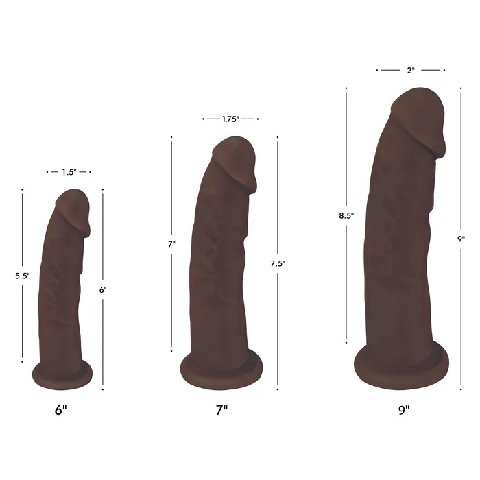 FleshStixxx Dildos Fleshstixxx 7 Inch Silicone Dildo Dark