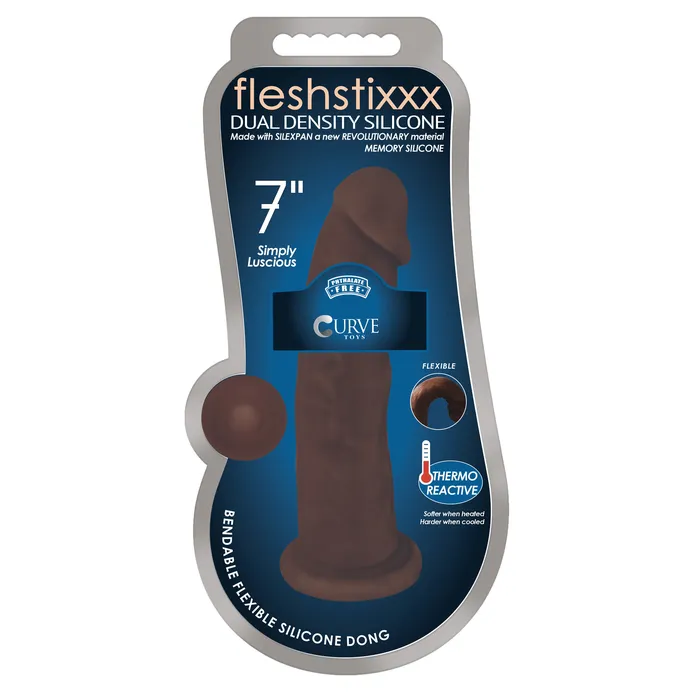 FleshStixxx Dildos Fleshstixxx 7 Inch Silicone Dildo Dark