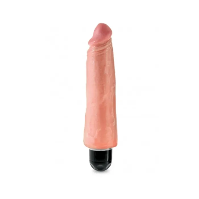 King Cock 8 inches Vibrating Stiffy Beige Pipedream Dildos