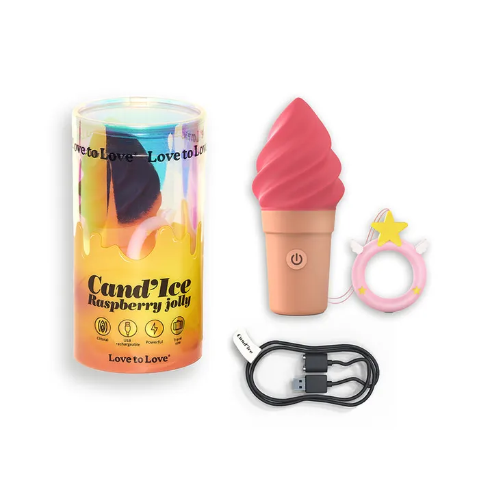 Love to Love CandIce Raspberry Jolly Rechargeable Silicone Ice Cream Vibrator Raspberry Lovely Planet USA Vibrators Love to Love CandIce Raspberry Jolly Rechargeable Silicone Ice Cream Vibrator Raspberry Lovely Planet USA Vibrators