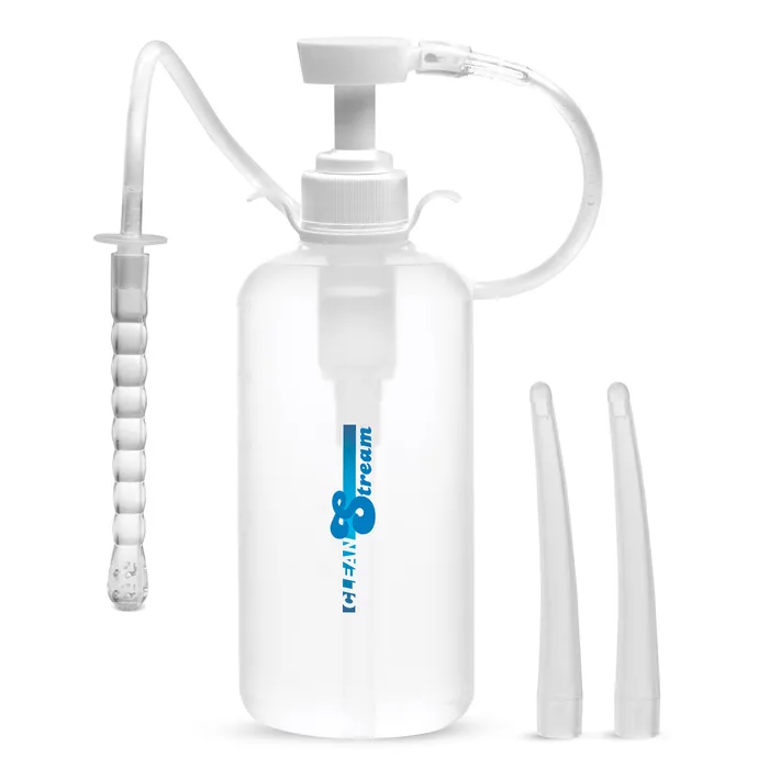 Male Sex Toys Cleanstream XL Enema Bottle with 3 Attachments
