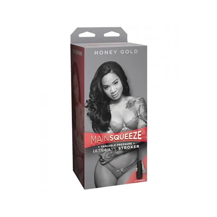 Male Sex Toys Doc Johnson Main Squeeze Honey Gold Pussy Caramel