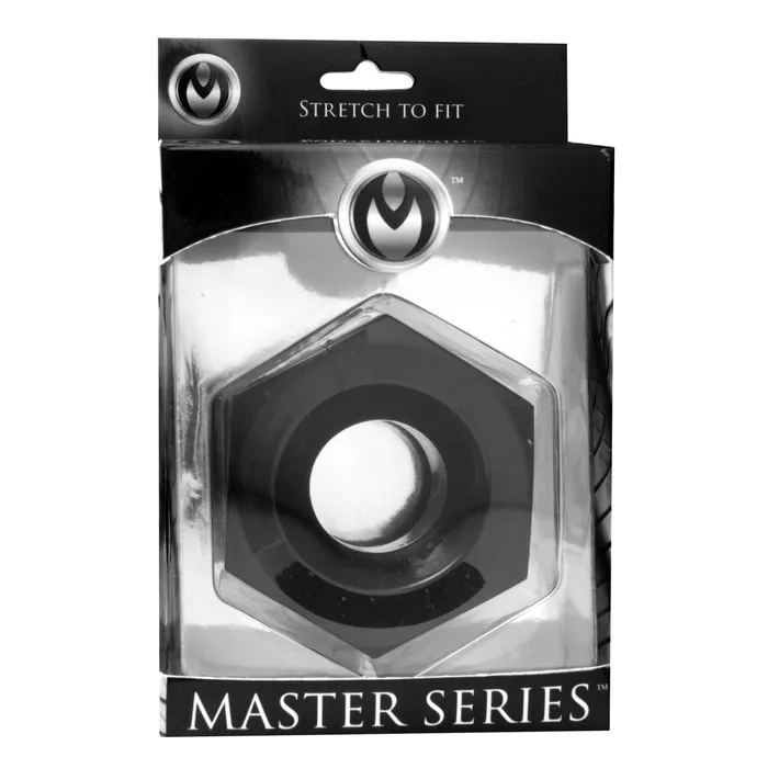 Master Series Male Sex Toys Hex Heavy Duty Cock Ring and Ball Stretcher