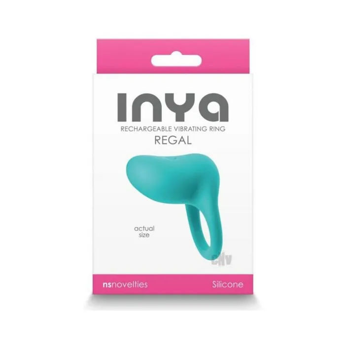 New Sensations Novelties Inc Male Sex Toys Inya Regal Vibrating Ring Teal