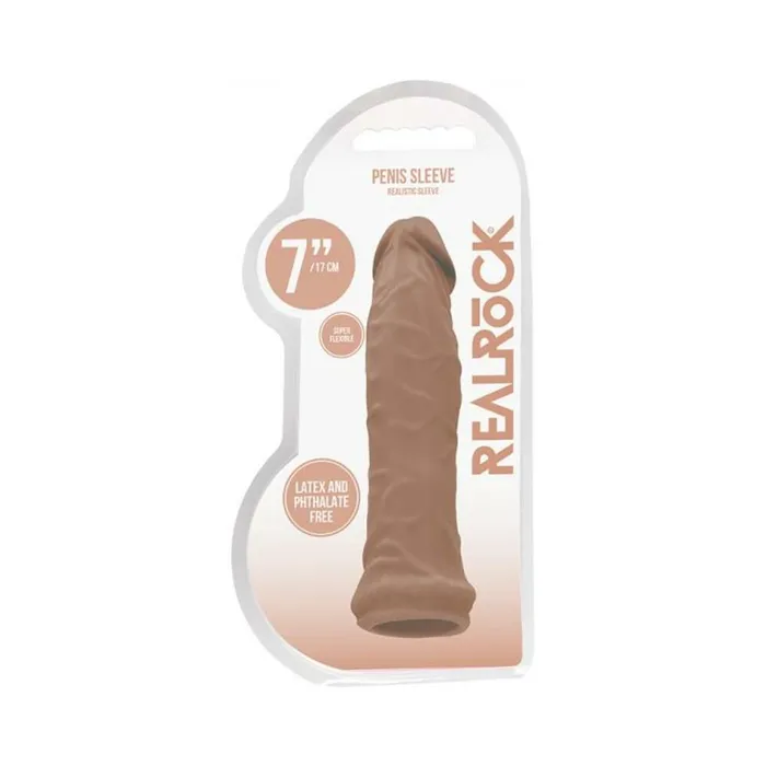 Real Rock Penis Extender 7 17 Cm Mocha Shots America LLC Male Sex Toys