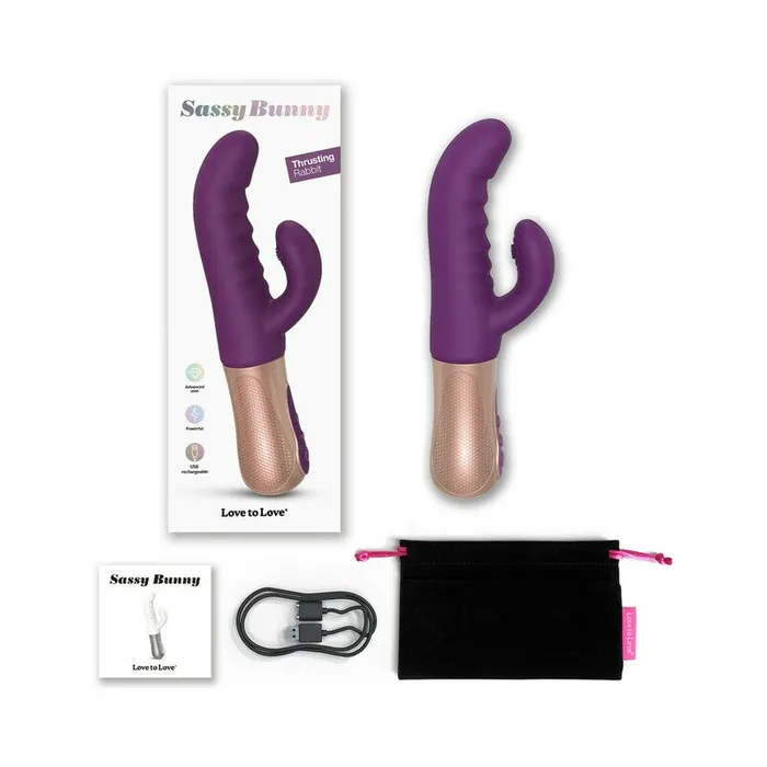 Vibrators Love to Love Sassy Bunny Thrusting Rabbit Purple Rain Lovely Planet USA Vibrators Love to Love Sassy Bunny Thrusting Rabbit Purple Rain Lovely Planet USA