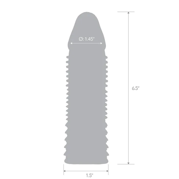 Blue Line Male Sex Toys Blue Line Triple Sensation Penis Enhancing Sleeve Extension 65 Inch