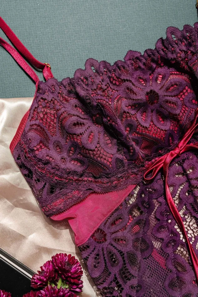 Couples Mentionables Slotted Lace Crotchless Scoop Neck Teddy Sapphire Couples Mentionables Slotted Lace Crotchless Scoop Neck Teddy Sapphire