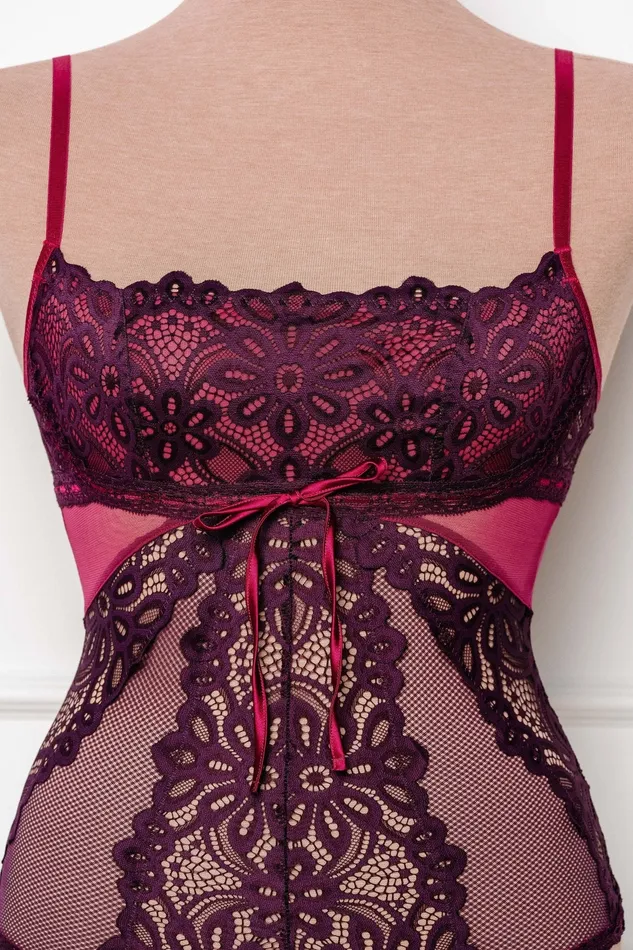 Couples Mentionables Slotted Lace Crotchless Scoop Neck Teddy Sapphire Couples Mentionables Slotted Lace Crotchless Scoop Neck Teddy Sapphire