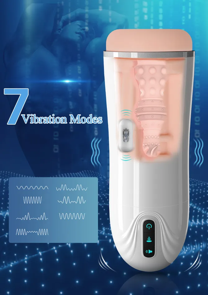 Earlypeach Automatic Sucking Vibrating Blowjob Masturbator Male Sex Toys