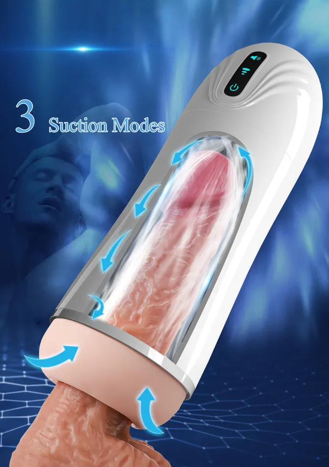 Earlypeach Automatic Sucking Vibrating Blowjob Masturbator Male Sex Toys
