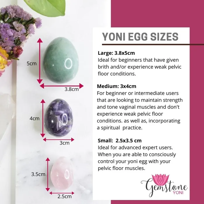 Female Sex Toys Gemstone Yoni Custom Yoni Egg Set Large Medium Your choice of stones