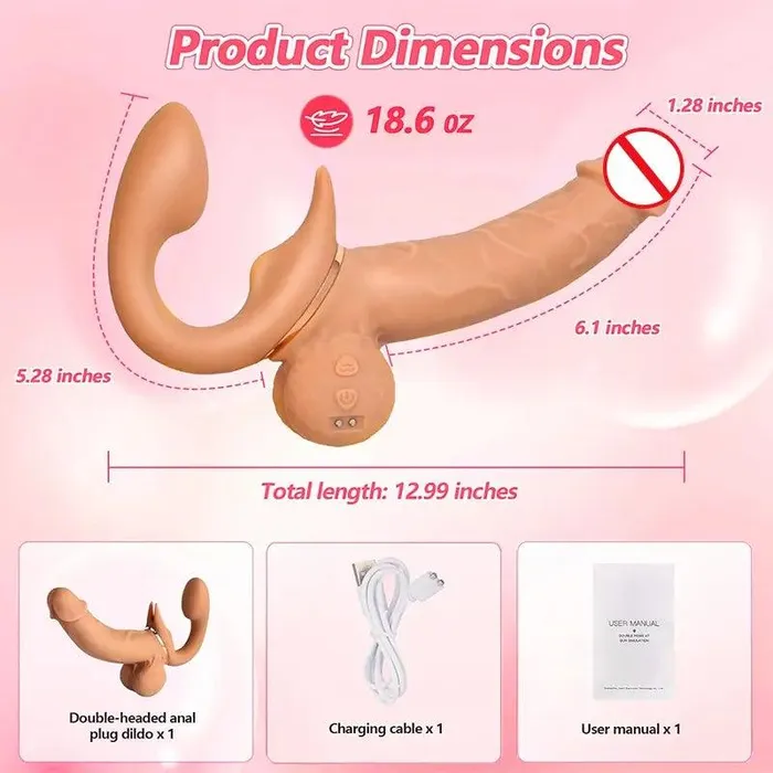 Female Sex Toys Inyarose Dual Head Retractable Vibrating Dildo
