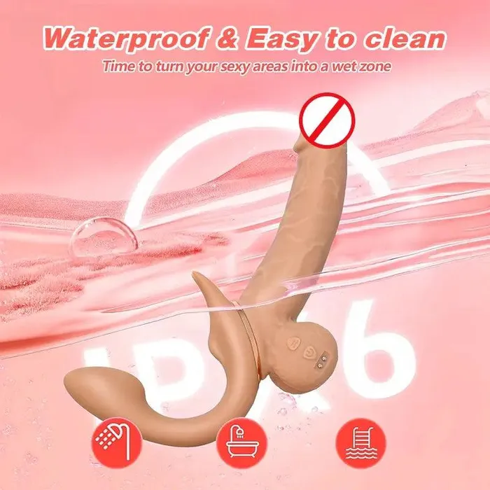 Female Sex Toys Inyarose Dual Head Retractable Vibrating Dildo