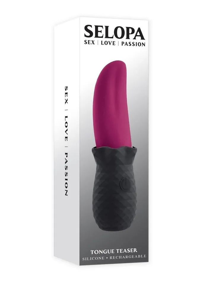 Female Sex Toys Selopa Selopas Tongue Teaser Rechargeable Silicone Clitoral Stimulator