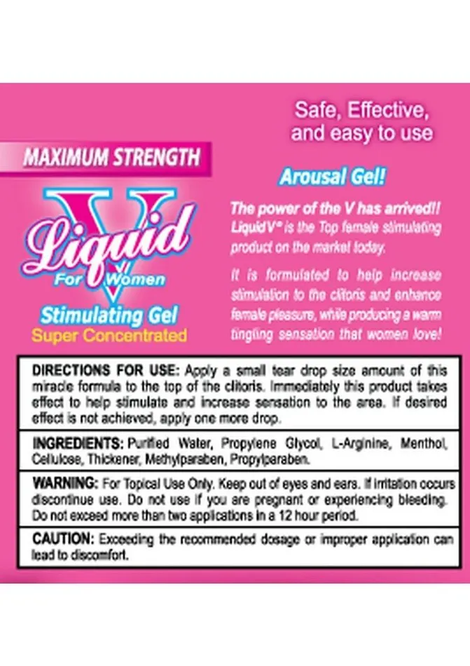 Liquid V Enhancers Liquid V Famle Stimulating Gel Liquid V Enhancers Liquid V Famle Stimulating Gel
