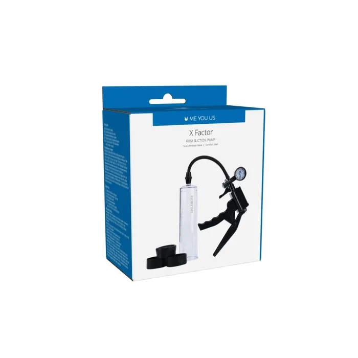 Me You Us Me You Us X Factor Firm Suction Penis Pump Clear Black Male Sex Toys