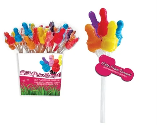 Edible Pecker Bouquet 72 Pieces Pail Display 12 Bundles Hott Products Female Sex Toys