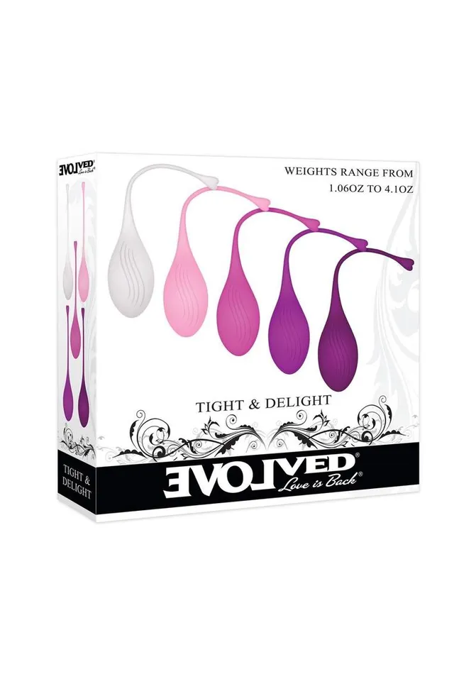 Evolved Female Sex Toys Tight and Delight Silicone Weighted Kegel Balls