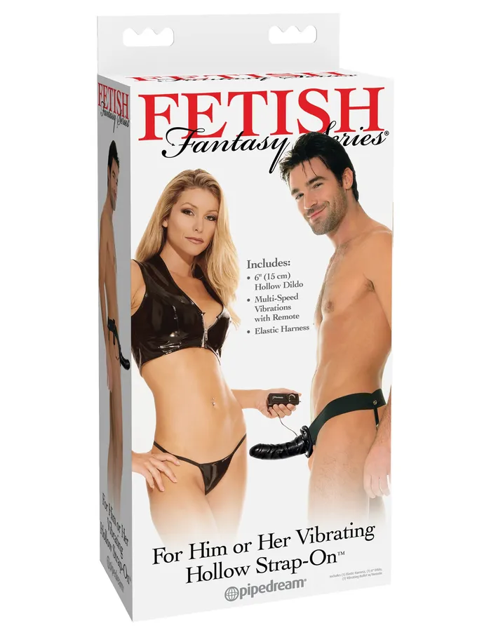 Fetish Fantasy Series for Him or Her Vibrating Hollow Strapon Black Pipedream Female Sex Toys Fetish Fantasy Series for Him or Her Vibrating Hollow Strapon Black Pipedream Female Sex Toys
